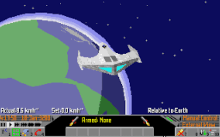 Gameplay screen of Frontier: Elite II (7/8)