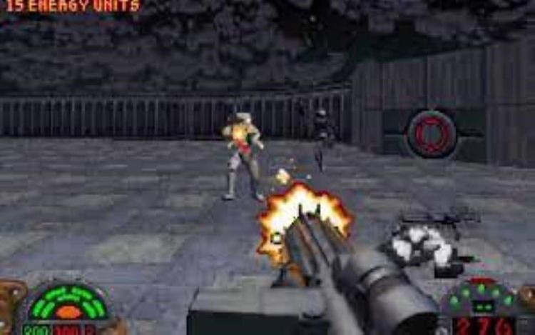 Gameplay screen of Star Wars: Dark Forces (4/8)