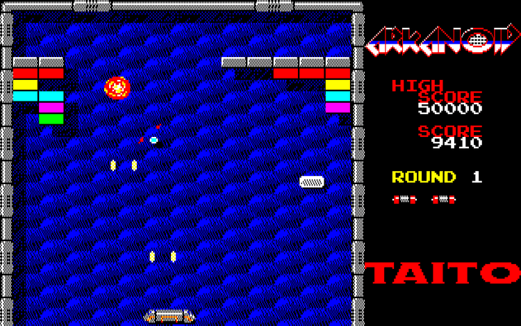 Gameplay screen of Arkanoid (5/8)