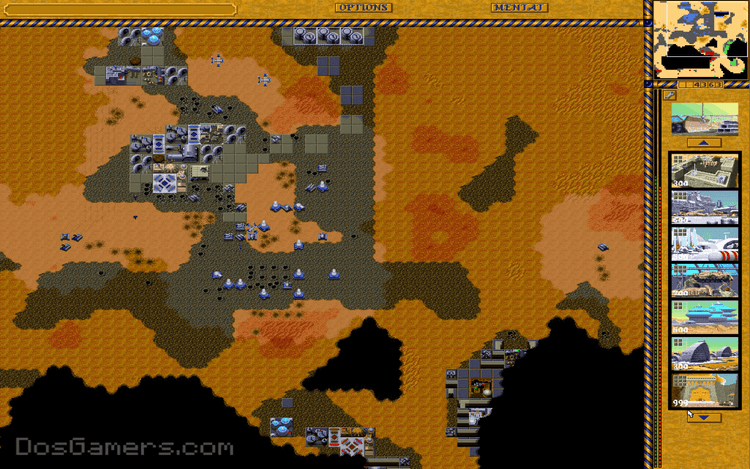 Gameplay screen of Dune II: The Building of a Dynasty (2/8)