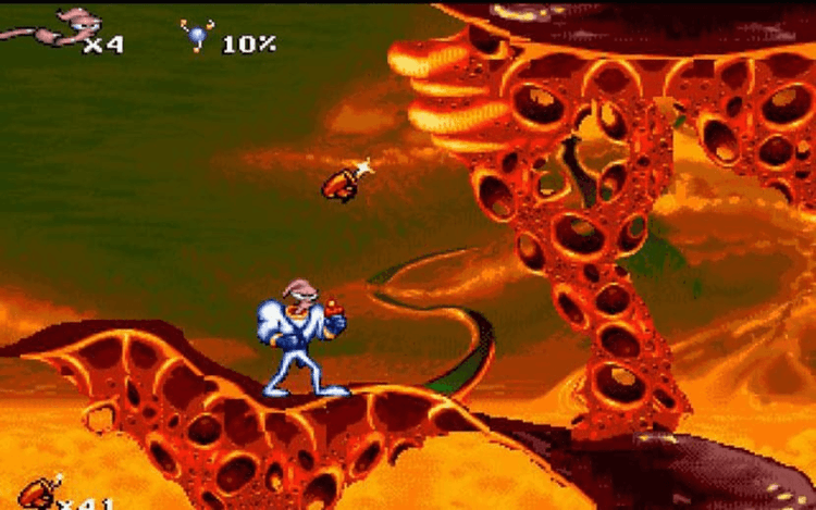 Gameplay screen of Earthworm Jim (8/8)