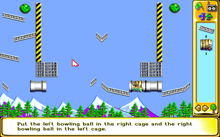 Gameplay screen of The Incredible Machine (2/8)