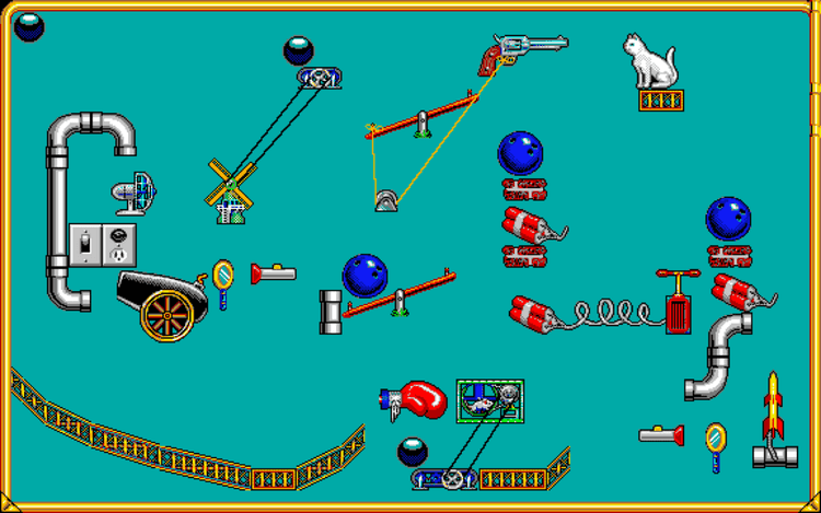 Gameplay screen of The Incredible Machine (6/8)