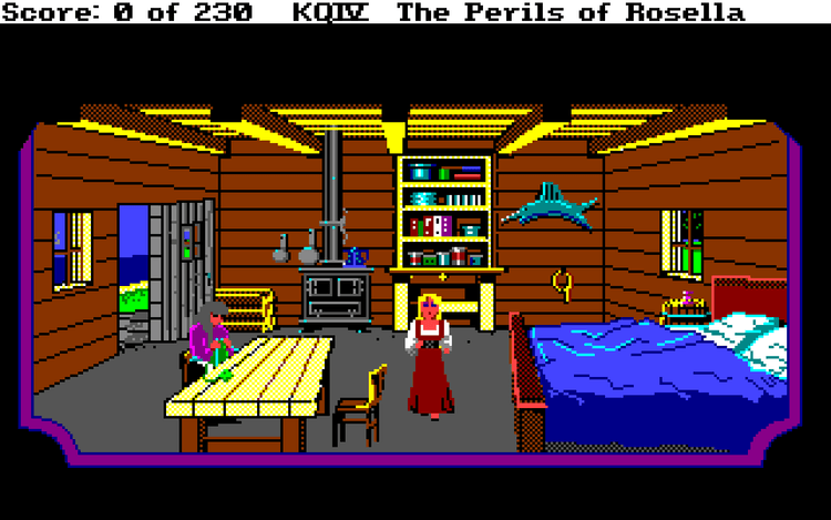 Gameplay screen of King's Quest IV: The Perils of Rosella (7/8)