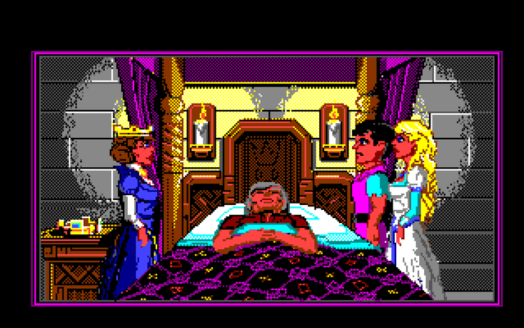 Gameplay screen of King's Quest IV: The Perils of Rosella (2/8)