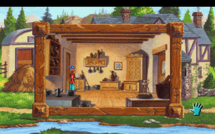 Gameplay screen of King's Quest V: Absence Makes the Heart Go Yonder! (3/8)