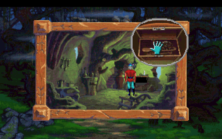 Gameplay screen of King's Quest V: Absence Makes the Heart Go Yonder! (4/8)