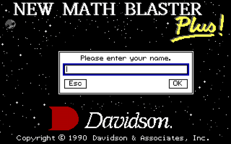 Gameplay screen of Math Blaster Plus! (1/4)