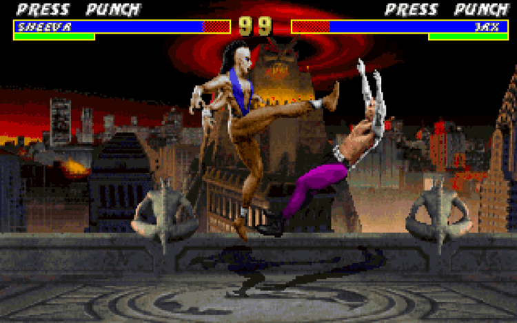 Gameplay screen of Mortal Kombat 3 (4/8)