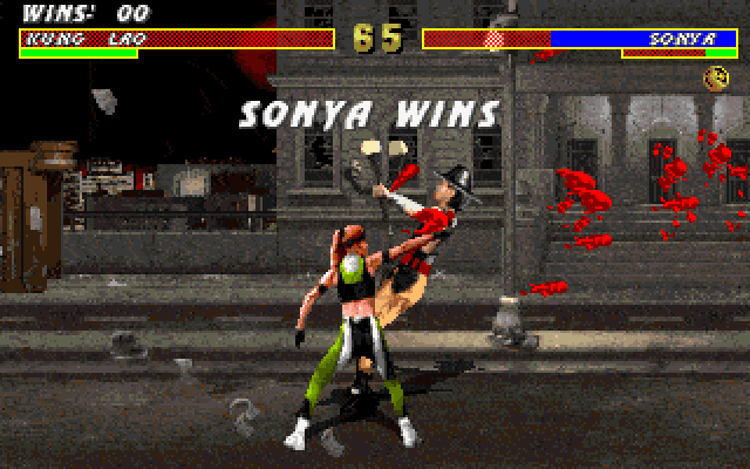 Gameplay screen of Mortal Kombat 3 (1/8)