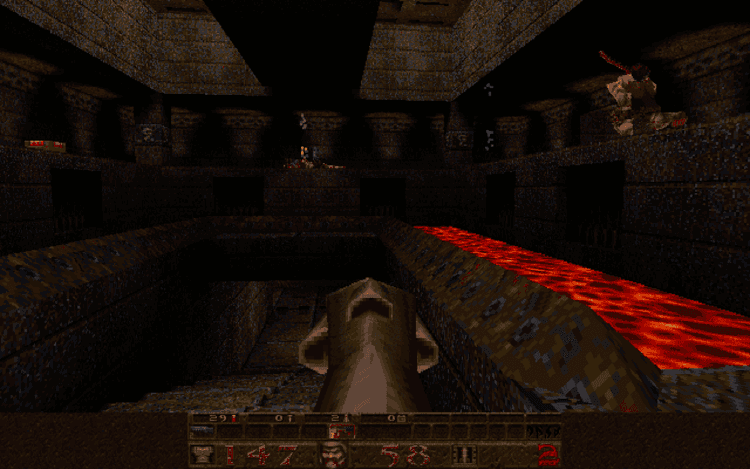 Gameplay screen of Quake (4/8)