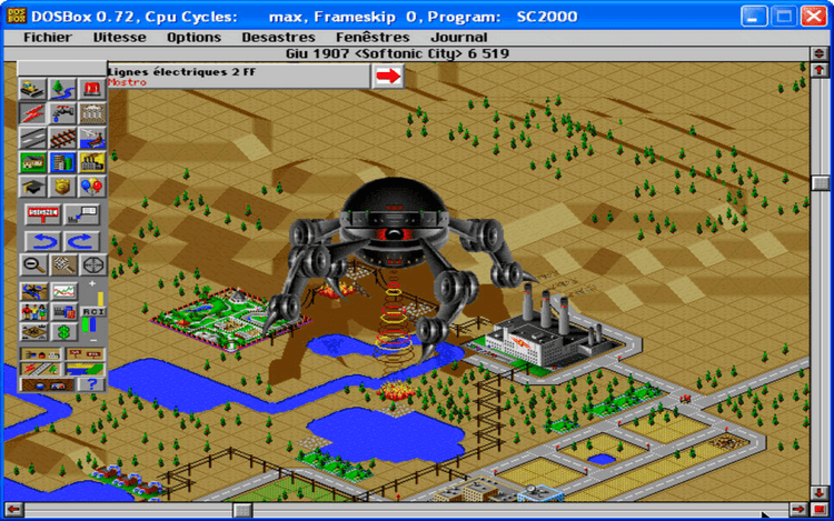 Gameplay screen of SimCity 2000 (4/8)