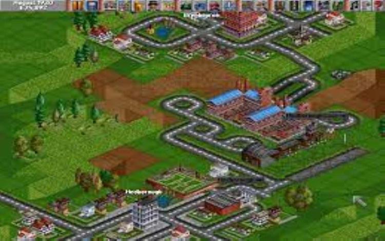 Gameplay screen of Transport Tycoon Deluxe (7/8)