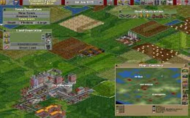 Gameplay screen of Transport Tycoon Deluxe (2/8)