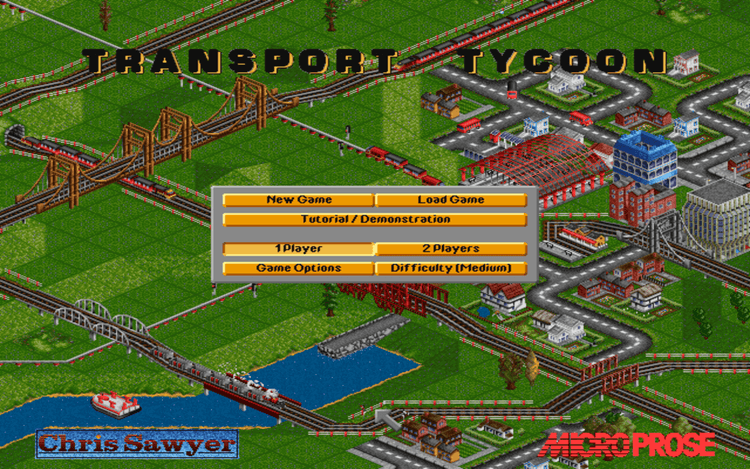 Gameplay screen of Transport Tycoon (1/8)