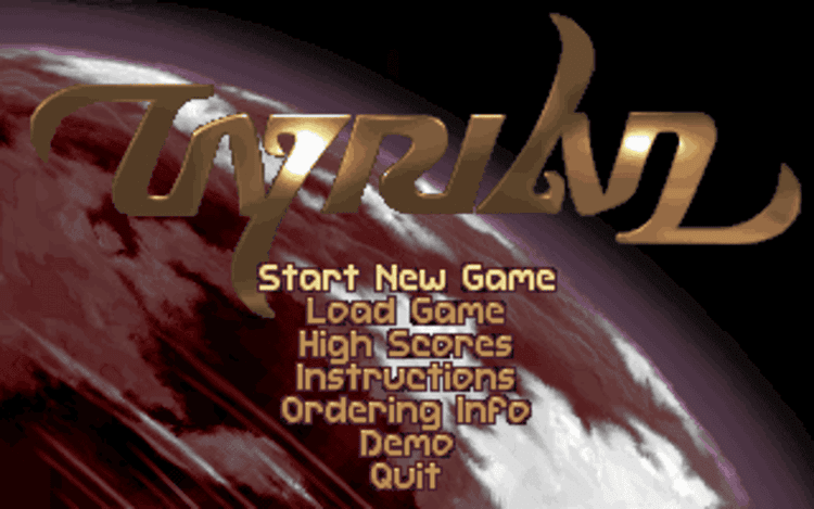 Gameplay screen of Tyrian (1/8)