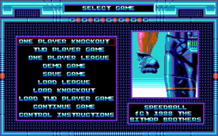 Gameplay screen of Speedball (2/4)