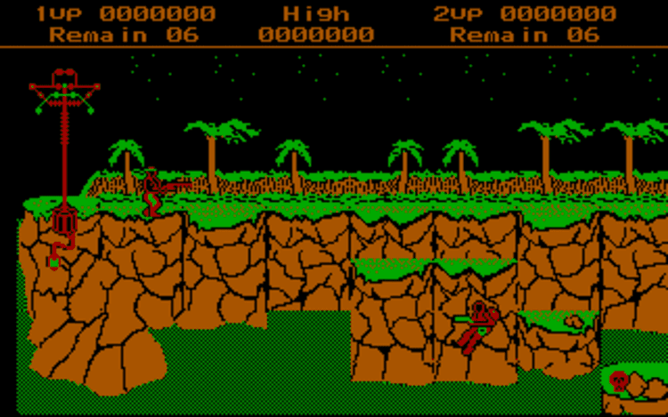 Gameplay screen of Contra (1/8)