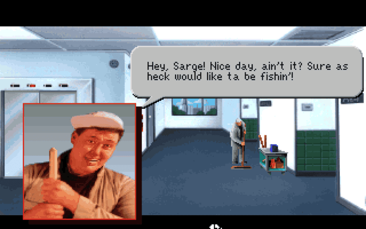 Gameplay screen of Police Quest 3: The Kindred (5/8)