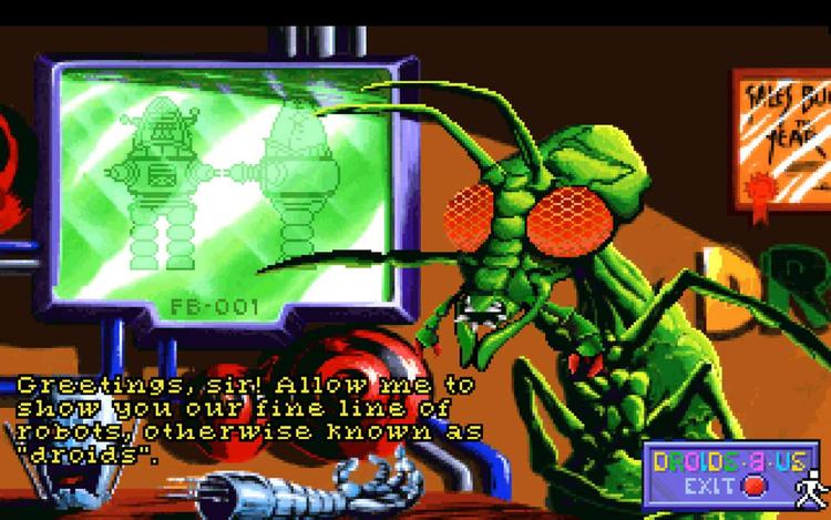 Gameplay screen of Space Quest I: Roger Wilco in the Sarien Encounter (7/8)