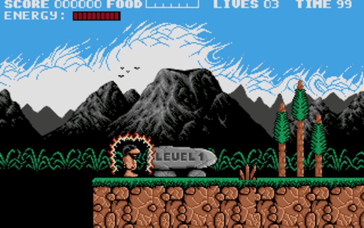 Gameplay screen of Prehistorik (5/8)