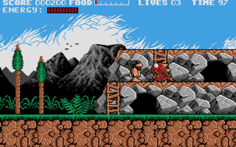 Gameplay screen of Prehistorik (6/8)