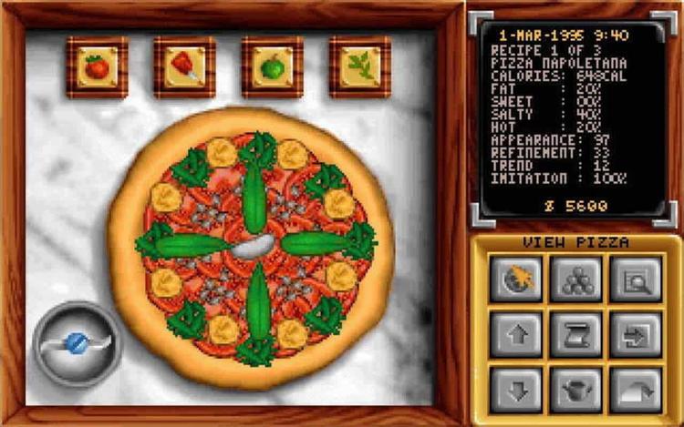 Gameplay screen of Pizza Tycoon (7/8)